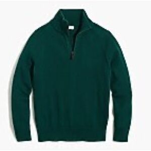 J. Crew Factory Boys Half Zip Pullover Sweater Academic Green Size 8